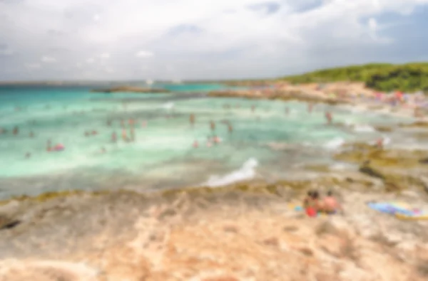 Intreepupil achtergrond van strand in de buurt van Gallipoli in Salento, Apulië — Stockfoto