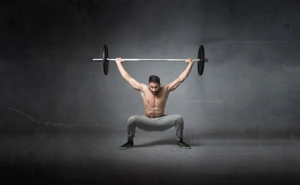 Sollevamento pesi per atleta — Foto Stock