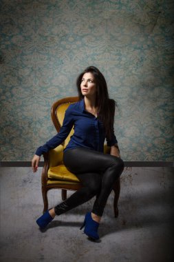 Moda poz güzel Kuzey Afrika modeli