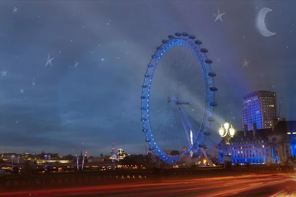 Vista notturna di Londra — Foto Stock