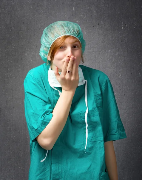 Surgeon expression and emotion — Stock Photo, Image