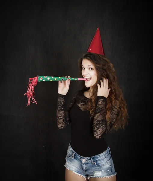 Menina pronta para a festa — Fotografia de Stock