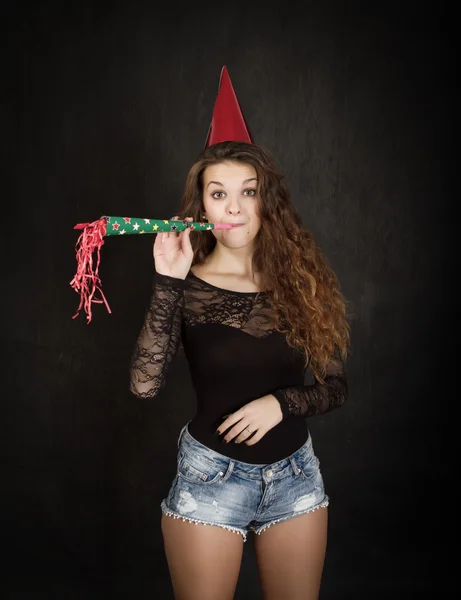 Menina pronta para a festa — Fotografia de Stock