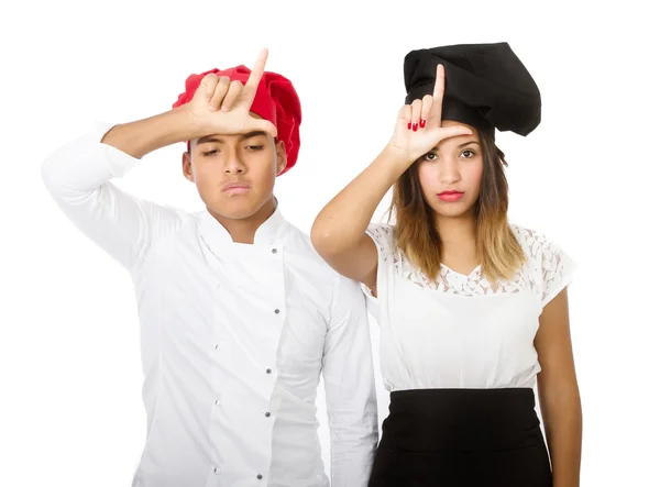 Chef couple — Stock Photo, Image