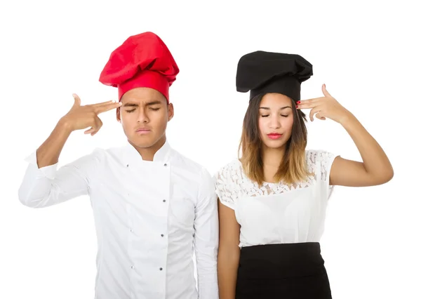 Chef couple — Stock Photo, Image