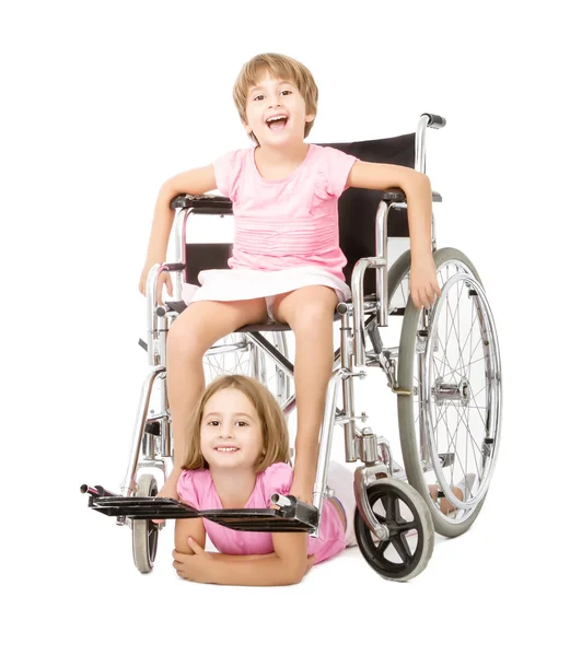 Handicap irmãs brincando — Fotografia de Stock