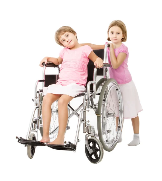 Handicap com assistência — Fotografia de Stock