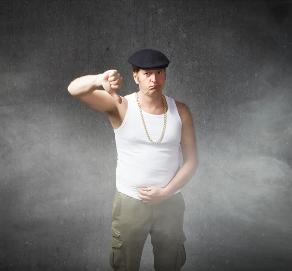 Man showing Thumb down — Stock Photo, Image