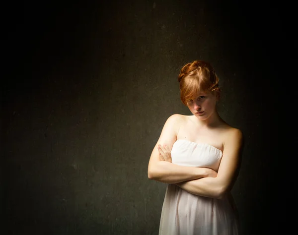 Red haired young woman — Stock Photo, Image