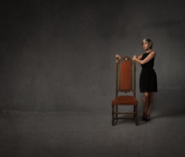 güzel bir bayan için moda portre