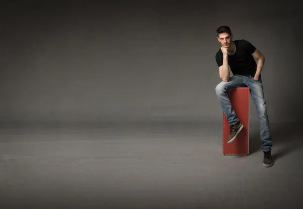 Man sitting and think — Stock Photo, Image