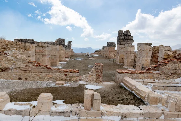 Gymnasium.Welcome to Sagalassos. Isparta, Turkey.To visit the sprawling ruins of Sagalassos, high amid the jagged peaks of Akdag, is to approach myth: the ancient ruined city set in stark