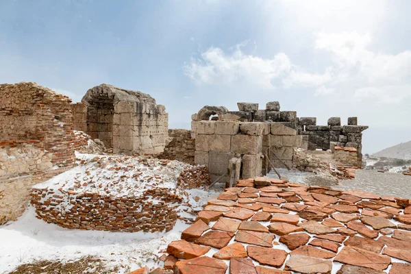 Üdvözöljük Sagalassoson Isparta Turkey Látogasson Terjeszkedő Romjai Sagalassos Magas Közepette — Stock Fotó