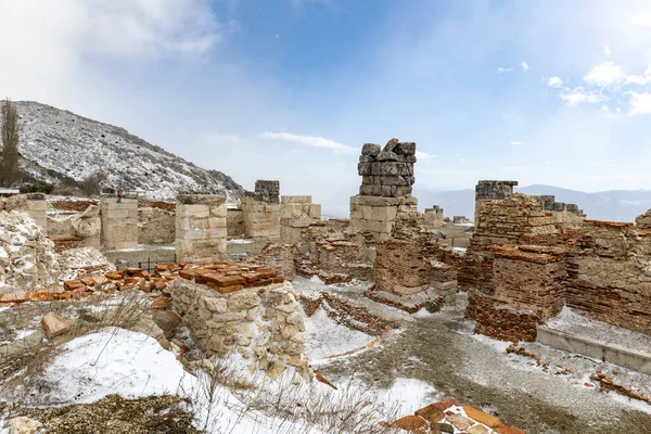 Gymnasium Bienvenue Sagalassos Isparta Turquie Visiter Les Ruines Tentaculaires Sagalassos Images De Stock Libres De Droits