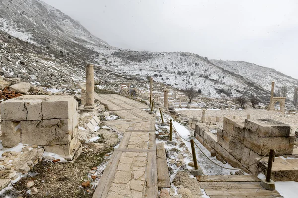 Witamy Sagalassos Isparta Turcja Aby Odwiedzić Rozległe Ruiny Sagalassos Wysoko — Zdjęcie stockowe