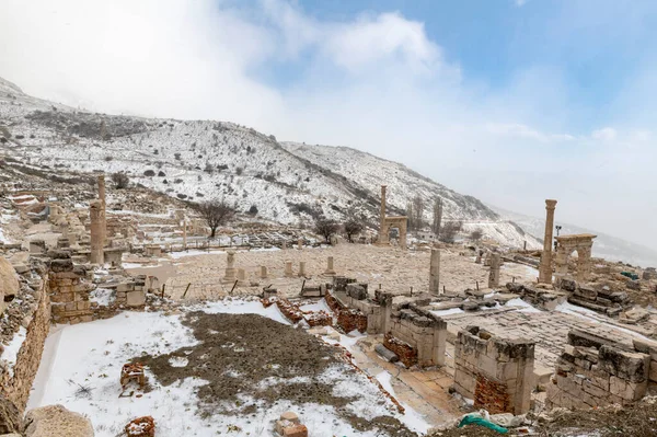 Bienvenue Sagalassos Isparta Turquie Visiter Les Ruines Tentaculaires Sagalassos Milieu Photos De Stock Libres De Droits