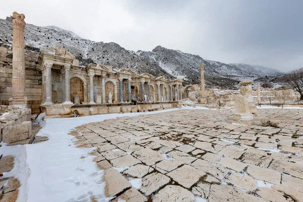 Bem Vindos Sagalassos Isparta Turquia Visitar Ruínas Alastrando Sagalassos Altamente — Fotografia de Stock