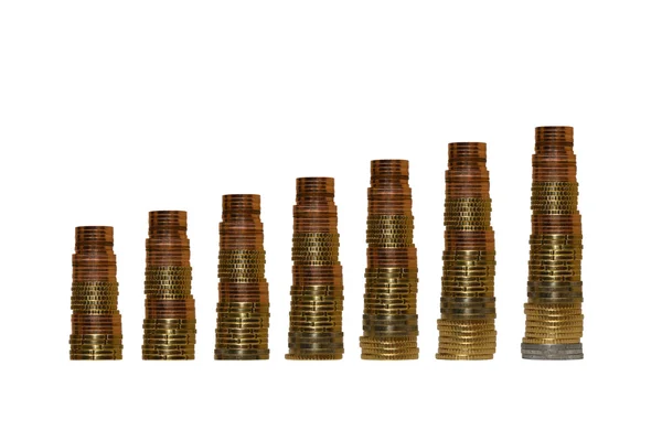 Stacks of coins — Stock Photo, Image