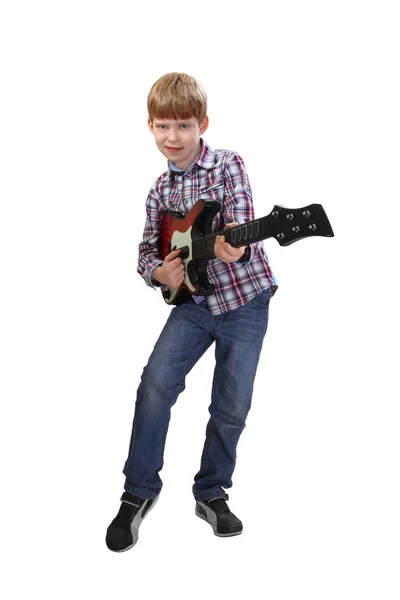 Jongen met gitaar — Stockfoto