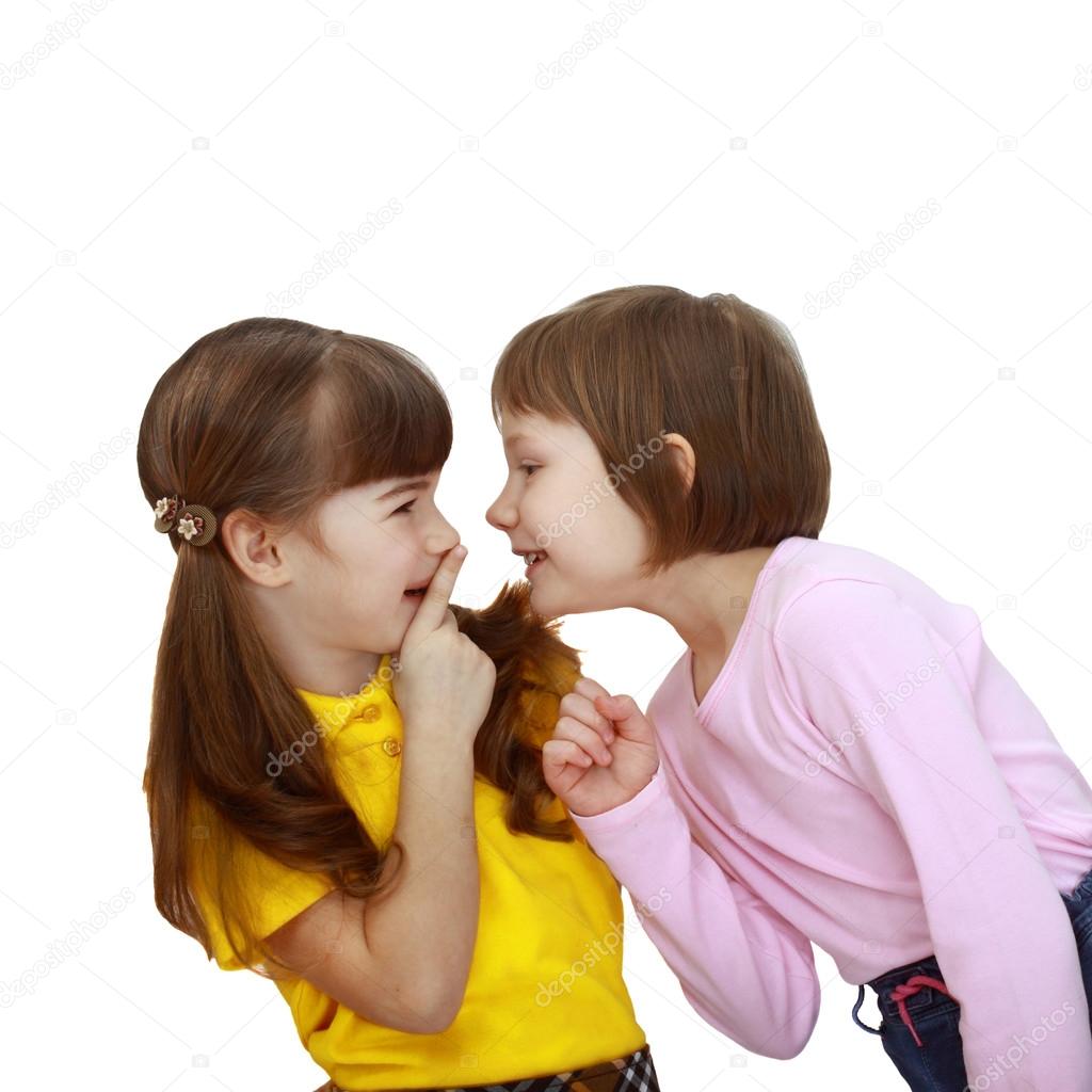 Girls tell each other secrets
