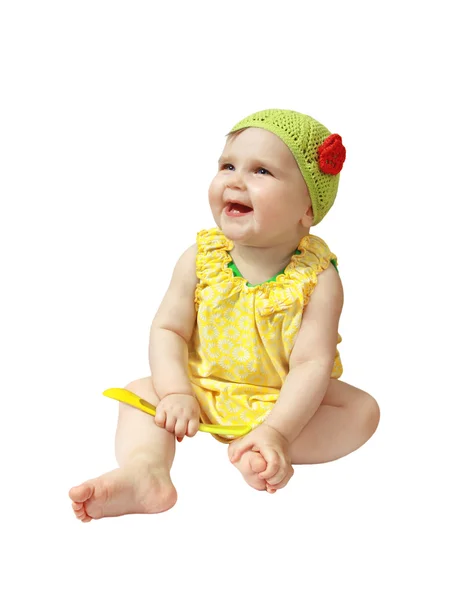 Infant laughs — Stock Photo, Image