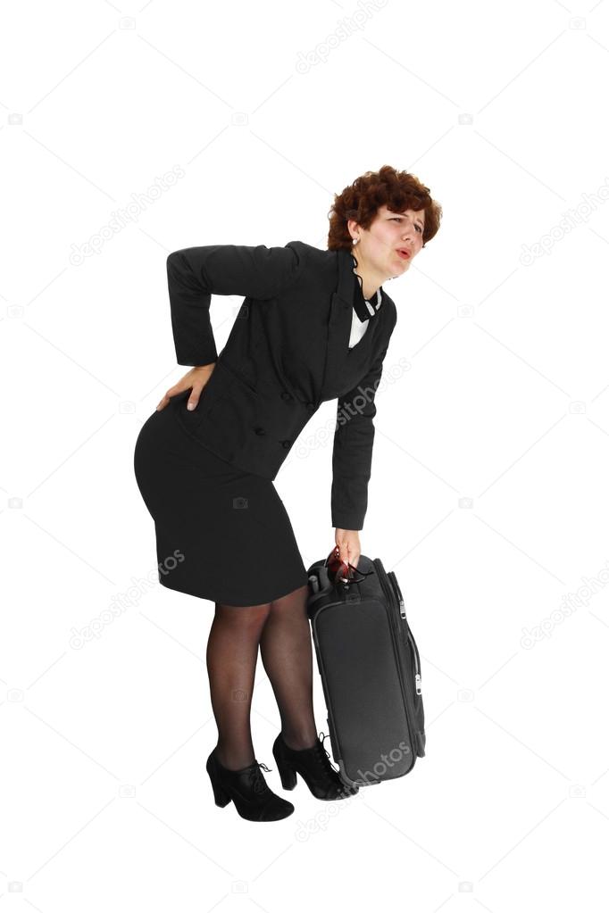 Young woman with suitcase