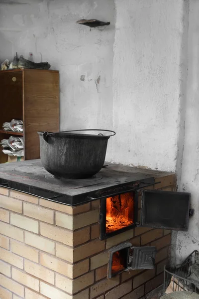 Old boiler rustic stove — Stock Photo, Image