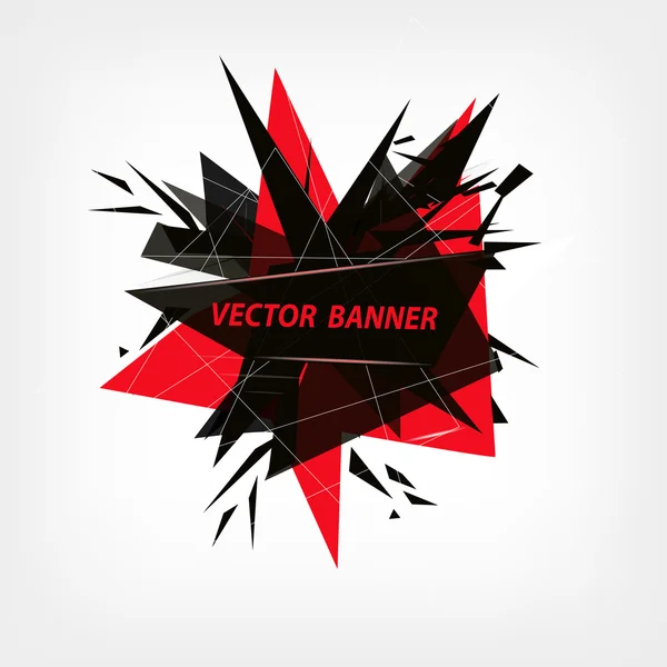 Banner vetor geométrico poligonal abstrato . —  Vetores de Stock