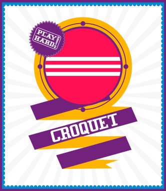 Spor oyunları. Spor top. Kroket poster