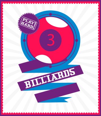 Spor oyunları. Spor top. Bilardo poster