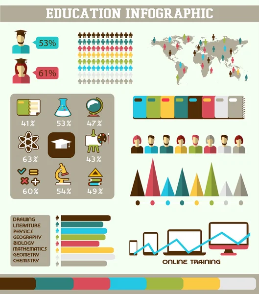 Informationsgrafik Bildung — Stockvektor