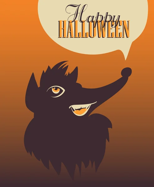 Feliz cartel de Halloween. Ilustración vectorial. — Archivo Imágenes Vectoriales