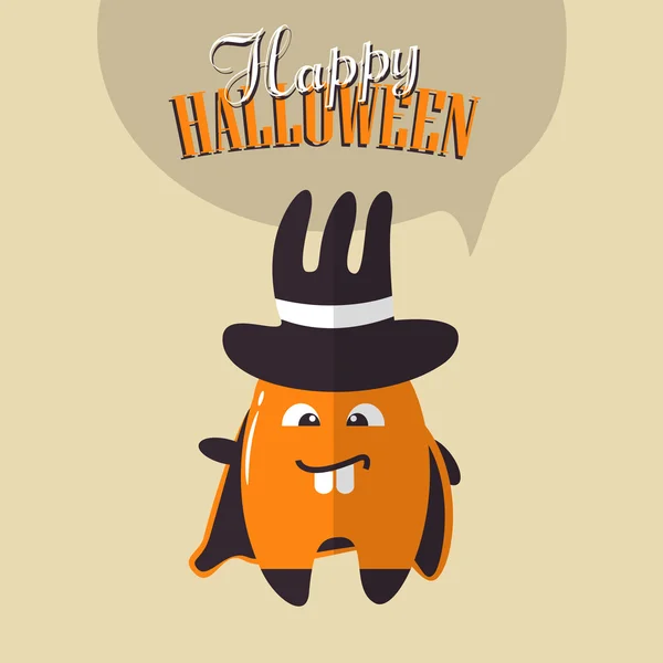 Dessin animé monstre drôle pour Halloween vacances — Image vectorielle
