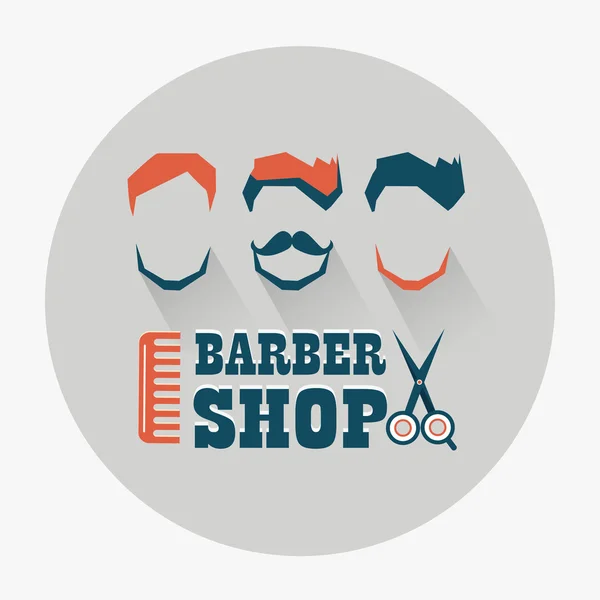 Barbearia emblema. — Vetor de Stock