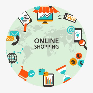 Online alışveriş amblemi.