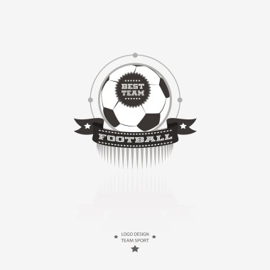 Futbol ve futbol amblem, logo, spor d için şerit rozet