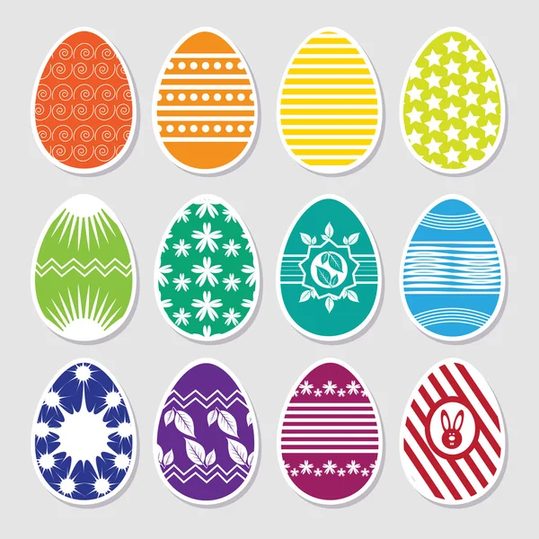 Páscoa ovos coloridos. — Vetor de Stock
