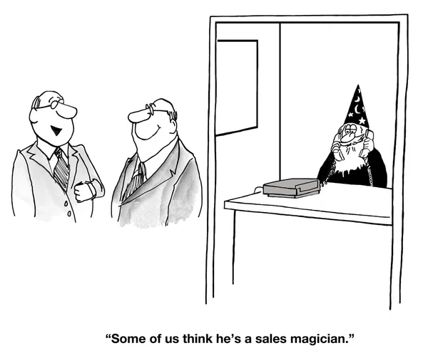 El vendedor es un mago. — Foto de Stock