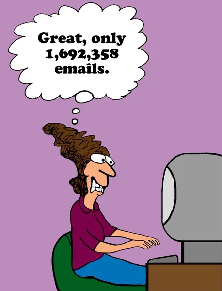 Przeciążenie ogromny E-mail — Zdjęcie stockowe