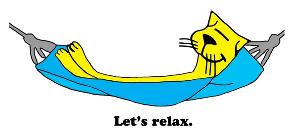 Gato é relaxante — Fotografia de Stock