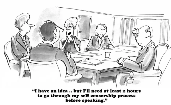 Self-Censorship Process — Stock Photo, Image