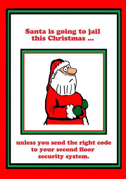 Weihnachtsmann darf ins Gefängnis — Stockfoto