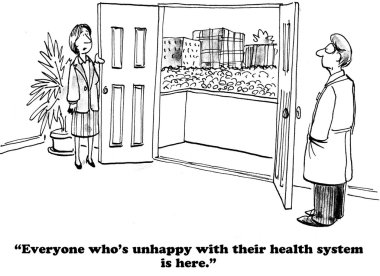 Healthcare cartoon about the Affordable Care Act clipart