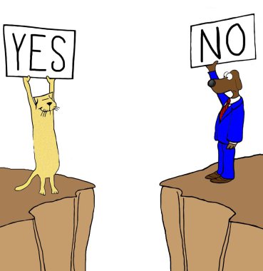 İş karikatür zor bir çakışmayı hakkında
