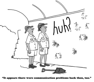 Communication Problems Thru The Ages clipart