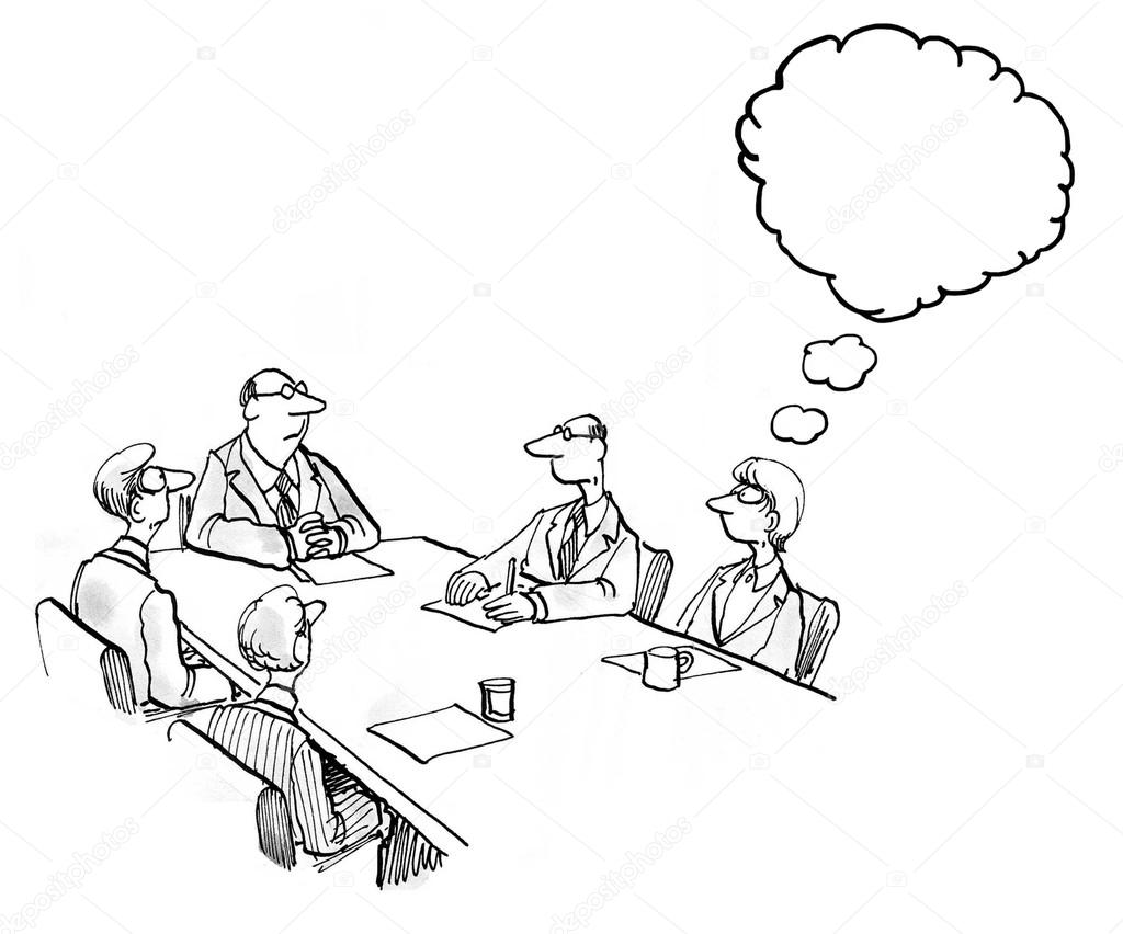 Businesspeople in quiet meeting