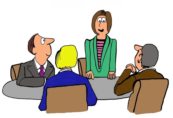 Female Executive Leading Meeting — Stock Photo, Image