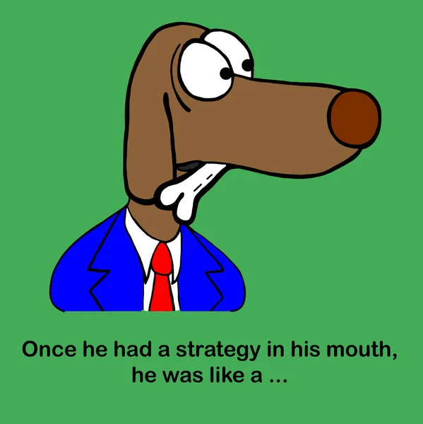 Business Dog Let Marketing Strategy — Zdjęcie stockowe