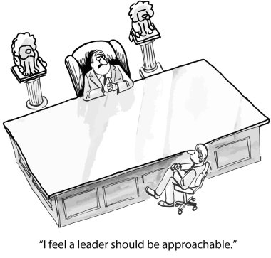 Approachable leader clipart