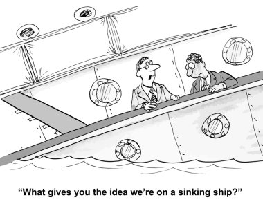 The ship is sinking clipart